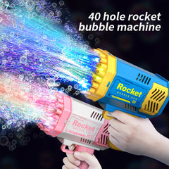 Children's 40 Holes Rocket Bubbles Launcher