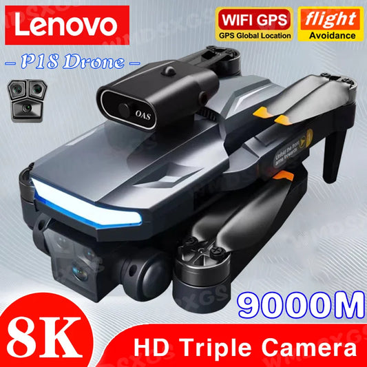 Lenovo P18 GPS Drone 8K HD Triple Camera