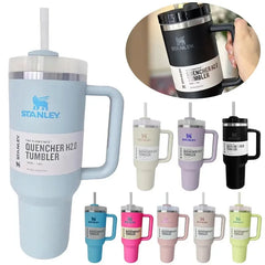 Tumbler with Handle and Straw Tumbler with Lid and Straw Stainless Steel Tumblers