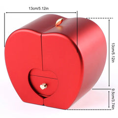 Red Apple Jewelry Box with Necklace